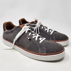 Allen Edmonds Sneakers Men 11.5 D Alpha Lace-Up Low Top Grey Suede SOLE Insoles